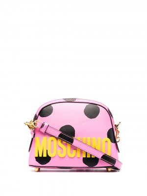 Сумка через плечо с логотипом Moschino. Цвет: розовый