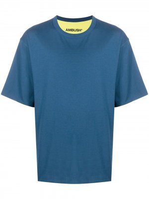 Двусторонняя футболка AMBUSH. Цвет: синий