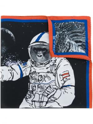 Карманный платок с принтом астронавта Etro. Цвет: многоцветный
