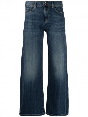 Укороченные джинсы прямого кроя Emporio Armani. Цвет: синий