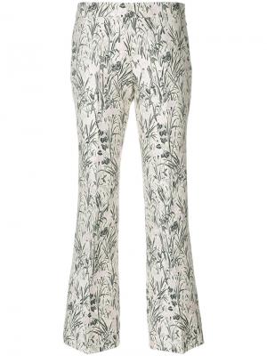 Жаккардовые брюки Giambattista Valli. Цвет: белый