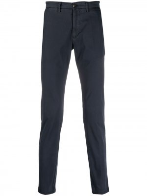 Узкие брюки чинос с заниженной талией Briglia 1949. Цвет: синий