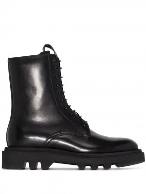 Ботинки в стиле милитари на шнуровке Givenchy. Цвет: черный