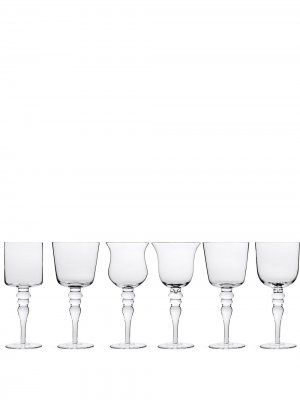 Шесть бокалов для вина Bitossi Home. Цвет: нейтральные цвета