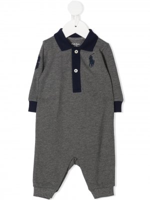 Пижама с вышитым логотипом Ralph Lauren Kids. Цвет: синий
