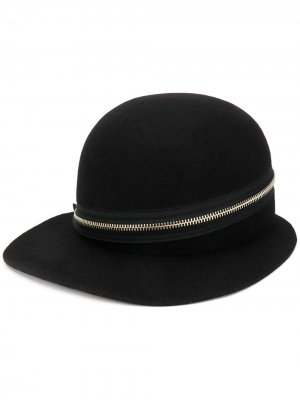 Шляпа с широким козырьком и молнией Yohji Yamamoto. Цвет: черный
