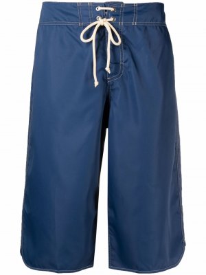 Длинные плавки-шорты Jil Sander. Цвет: синий