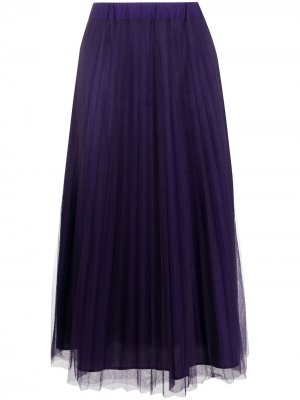 Плиссированная юбка миди P.A.R.O.S.H.. Цвет: фиолетовый