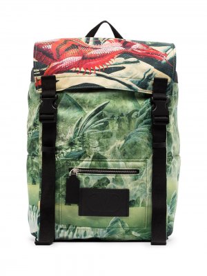 Рюкзак с принтом Red Dragon Valentino Garavani. Цвет: зеленый