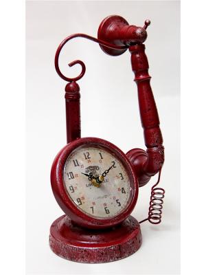 Часы Телефон настольные кварцевые 18x12x28 Magic Home. Цвет: красный