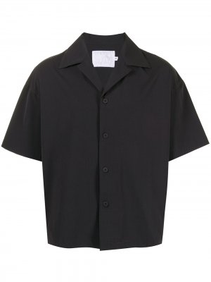Рубашка Cort с косым воротником и короткими рукавами Off Duty. Цвет: черный
