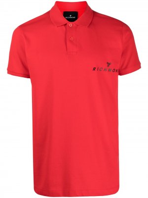 Рубашка поло с короткими рукавами и логотипом John Richmond. Цвет: красный