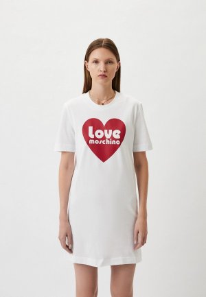 Платье Love Moschino. Цвет: белый