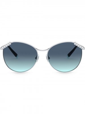 Солнцезащитные очки с градиентными линзами Tiffany & Co Eyewear. Цвет: серебристый