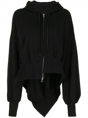 Куртка асимметричного кроя с капюшоном Yohji Yamamoto. Цвет: черный