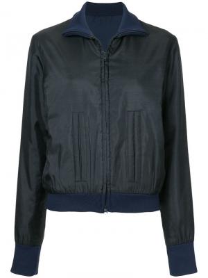 Куртка-бомбер с вышивкой сзади Yohji Yamamoto Pre-Owned. Цвет: синий