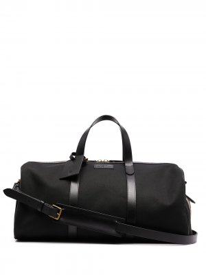 Дорожная сумка из канваса с нашивкой-логотипом Polo Ralph Lauren. Цвет: черный