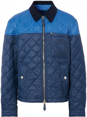 Куртка Harrington в стиле колор-блок Burberry. Цвет: синий