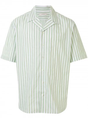 Полосатая рубашка с короткими рукавами Cerruti 1881. Цвет: белый