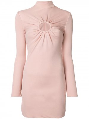 Приталенное платье со сборками TOM FORD. Цвет: розовый