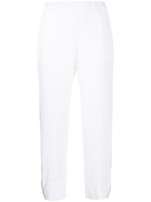 Укороченные брюки с цепочным декором Nº21. Цвет: белый