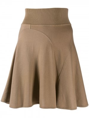 Короткая юбка годе Alaïa Pre-Owned. Цвет: коричневый
