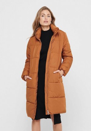 Куртка утепленная Jacqueline de Yong. Цвет: коричневый