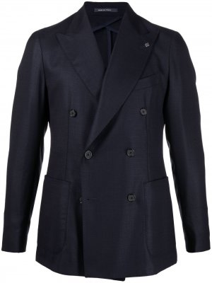 Двубортный пиджак Tagliatore. Цвет: синий