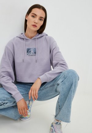 Худи Calvin Klein Jeans. Цвет: фиолетовый