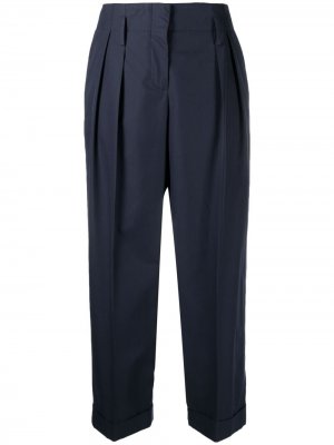 Укороченные брюки с завышенной талией Alexander McQueen. Цвет: синий