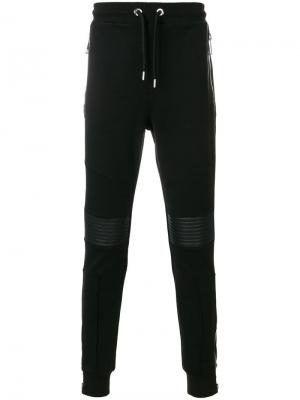 Спортивные брюки с ребристыми панелями Les Hommes. Цвет: черный