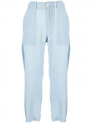 Укороченные брюки со вставками Jejia. Цвет: синий