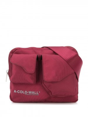 Поясная сумка с логотипом A-COLD-WALL*. Цвет: красный